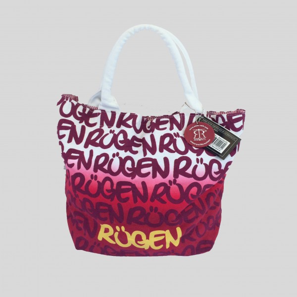 "Original" Robin Ruth Rügen Tasche rot/weiß Rügen Druck 2 farbig